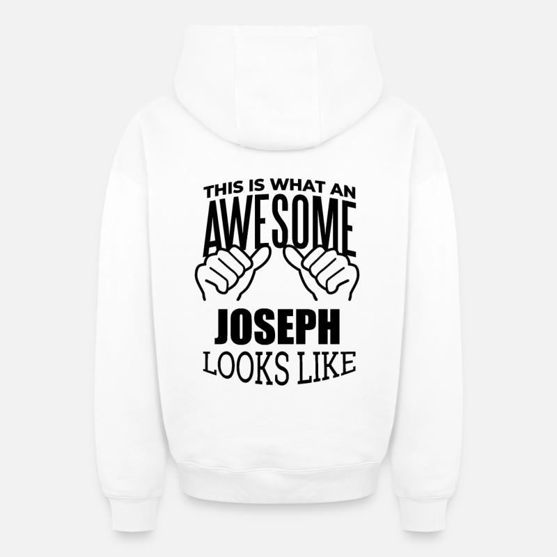 Joseph - Sweat à capuche unisexe zippé oversize épais SPREAD - blanc