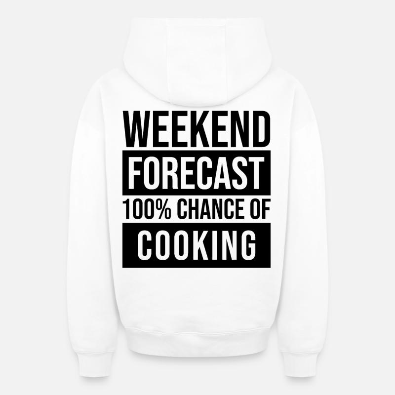 chef - Sweat à capuche unisexe zippé oversize épais SPREAD - blanc