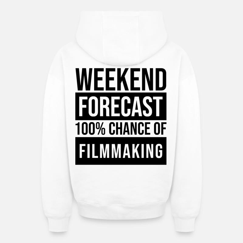 réalisation - Sweat à capuche unisexe zippé oversize épais SPREAD - blanc