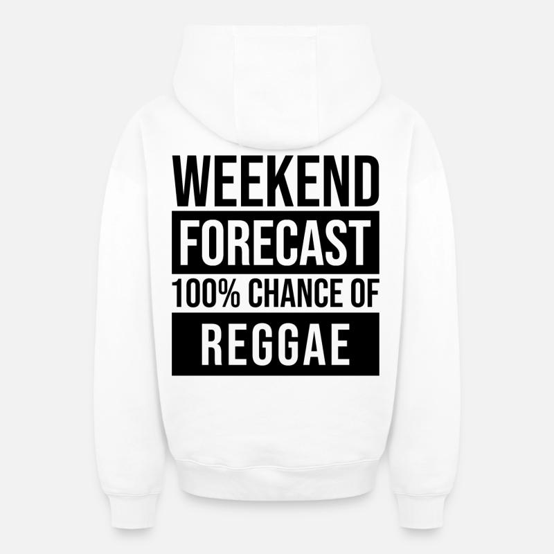 reggae - Sweat à capuche unisexe zippé oversize épais SPREAD - blanc