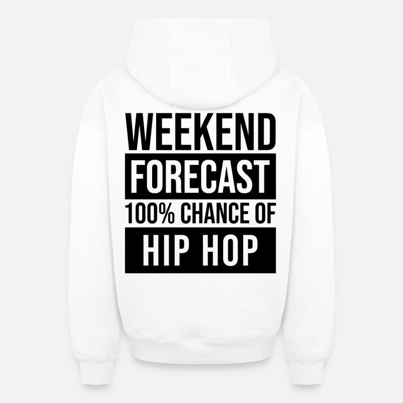 Hip hop - Sweat à capuche unisexe zippé oversize épais SPREAD - blanc