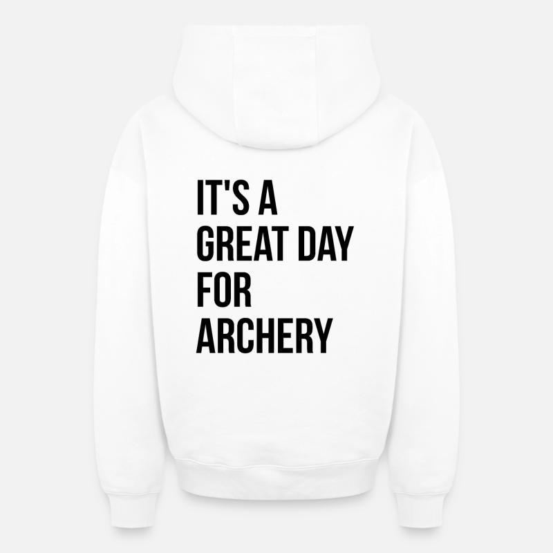 archerie - Sweat à capuche unisexe zippé oversize épais SPREAD - blanc