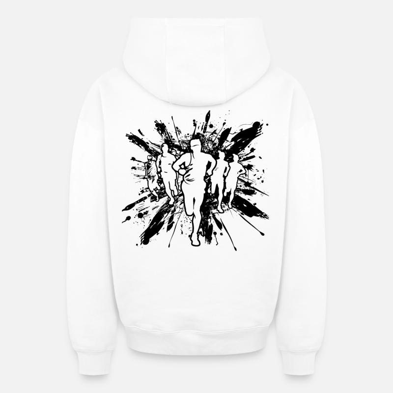 Évêque - Sweat à capuche unisexe zippé oversize épais SPREAD - blanc