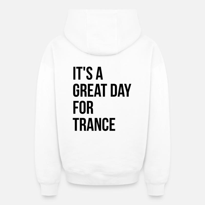transe - Sweat à capuche unisexe zippé oversize épais SPREAD - blanc