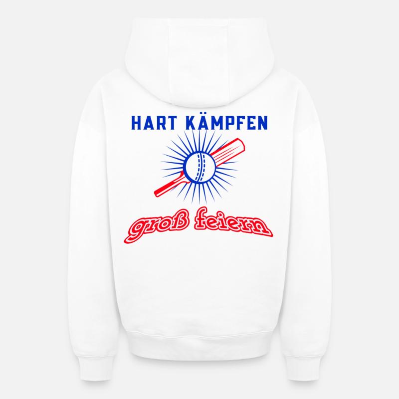 LUTTE ACHARNÉE - Sweat à capuche unisexe zippé oversize épais SPREAD - blanc