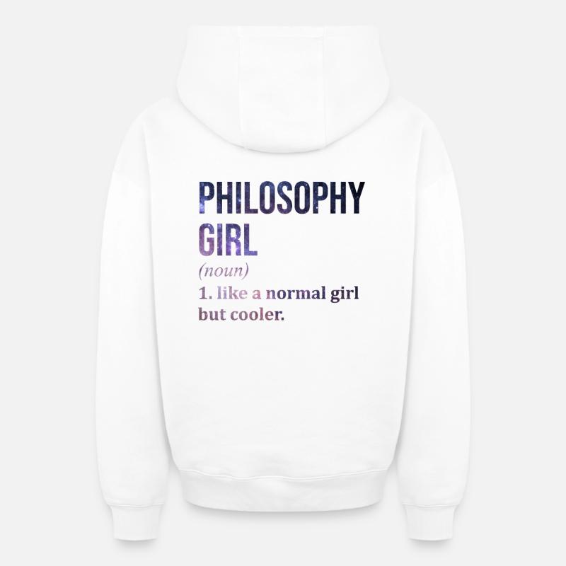 philosophie - Sweat à capuche unisexe zippé oversize épais SPREAD - blanc