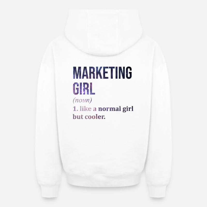 Marketing - Sweat à capuche unisexe zippé oversize épais SPREAD - blanc