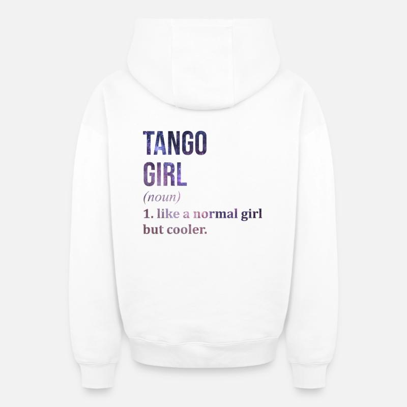 tango - Sweat à capuche unisexe zippé oversize épais SPREAD - blanc