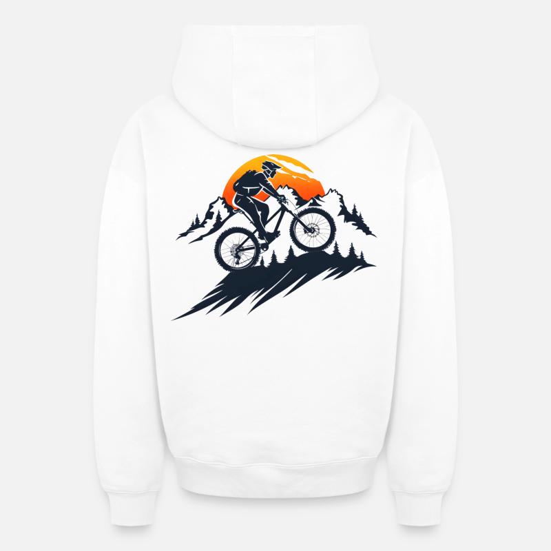 VTT - Sweat à capuche unisexe zippé oversize épais SPREAD - blanc