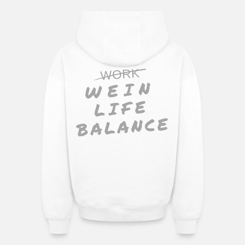 Sommelier - Sweat à capuche unisexe zippé oversize épais SPREAD - blanc