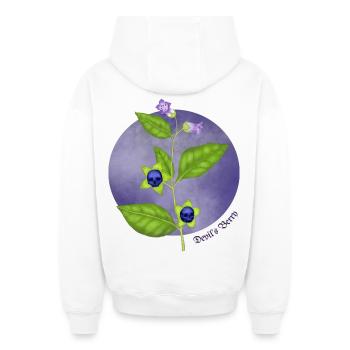 Devil's Berry - Oversized Heavyweight Unisex Zip Hoodie - white - Back - AI Model Male 178 light (178cm)