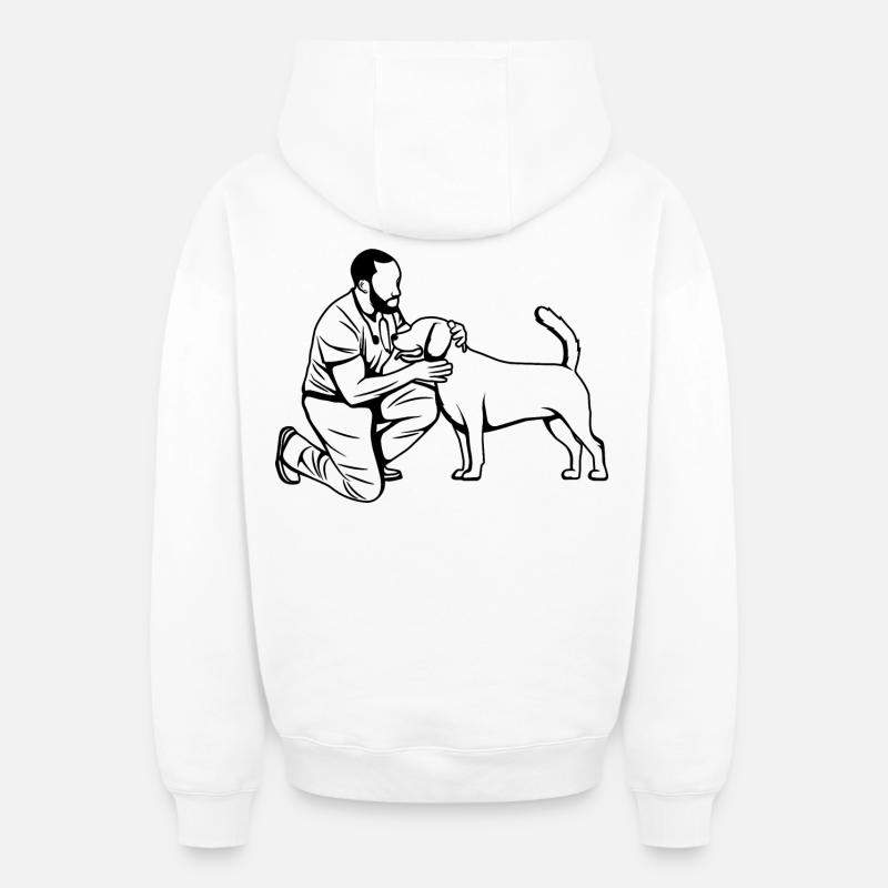 Technicien vétérinaire - Sweat à capuche unisexe zippé oversize épais SPREAD - blanc