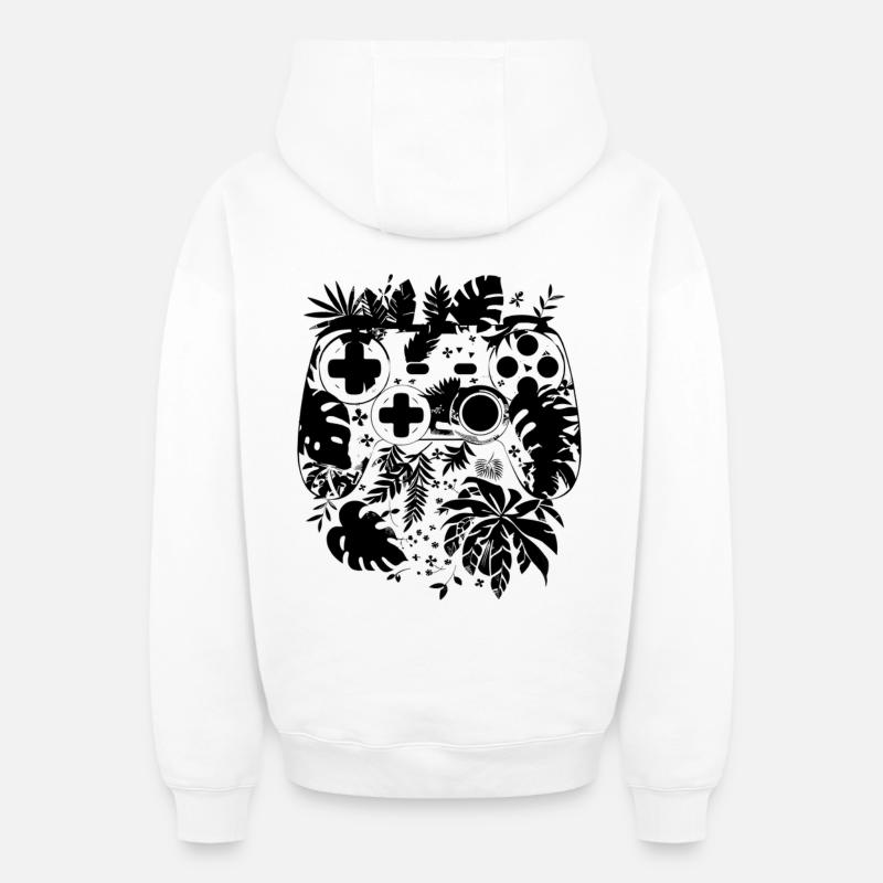 Spiel Controller Comic Stil - Oversized Heavyweight Unisex Zip Hoodie - Weiß
