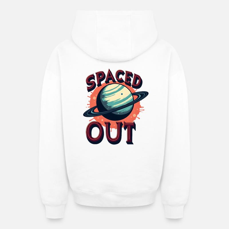 Espacé - Sweat à capuche unisexe zippé oversize épais SPREAD - blanc