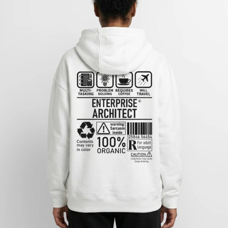 Enterprise Architect multi tasking problem solving Sweat à capuche unisexe zippé oversize épais SPREAD