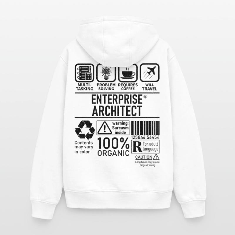 Enterprise Architect multi tasking problem solving Sweat à capuche unisexe zippé oversize épais SPREAD