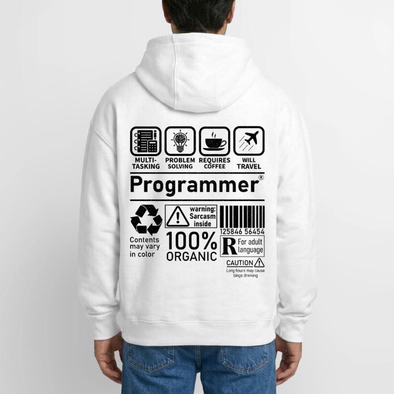 Programmer multi tasking problem solving requires Oversized Heavyweight Unisex Zip Hoodie