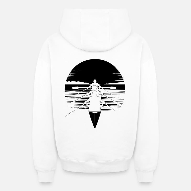 Ramer - Sweat à capuche unisexe zippé oversize épais SPREAD - blanc