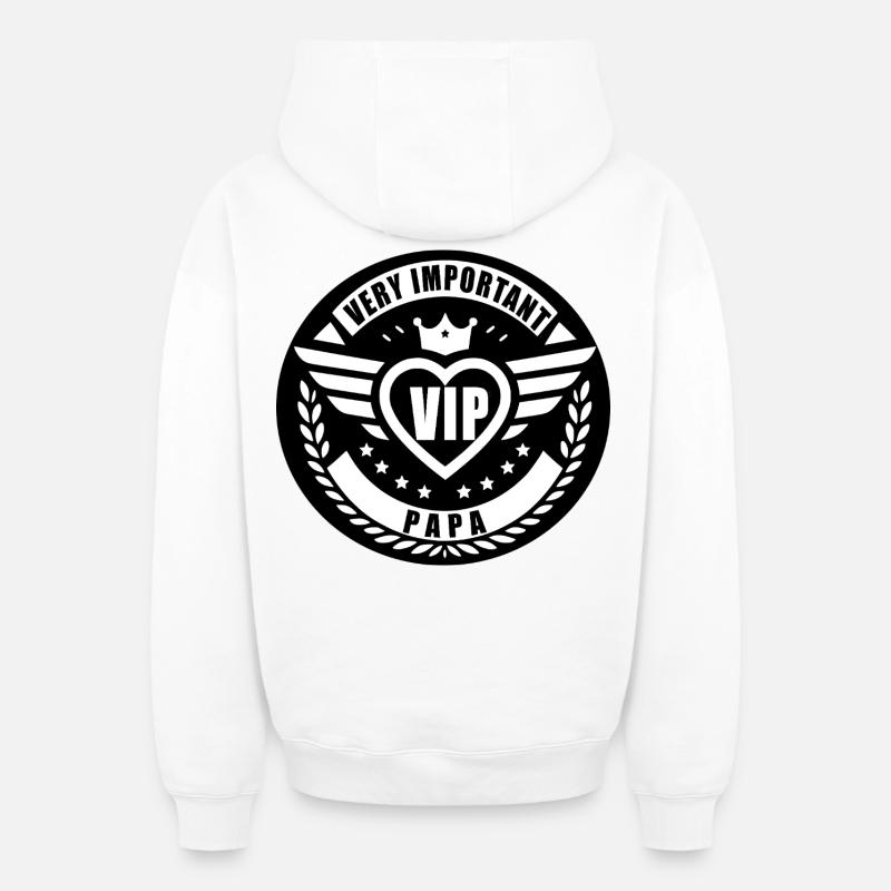 VIP - Sweat à capuche unisexe zippé oversize épais SPREAD - blanc