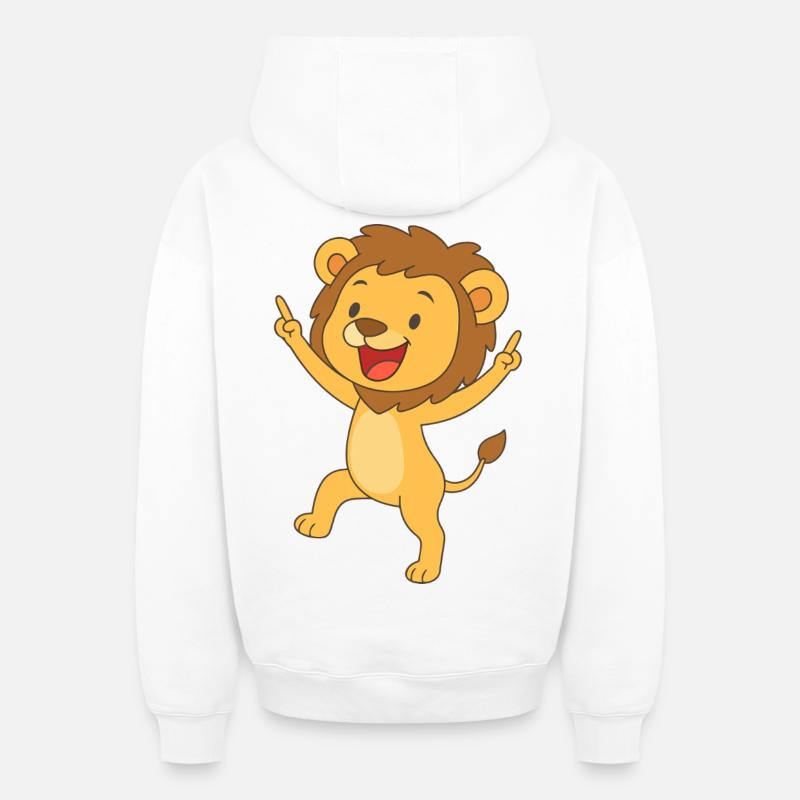 Roi de la joie - Sweat à capuche unisexe zippé oversize épais SPREAD - blanc