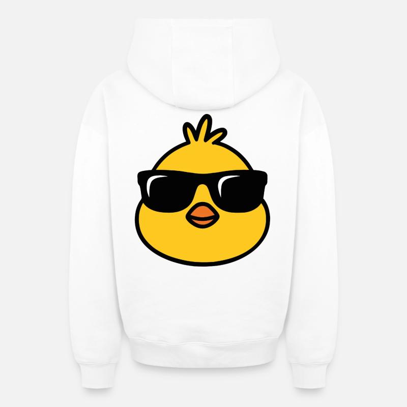 Chick’n’Cool - Sweat à capuche unisexe zippé oversize épais SPREAD - blanc