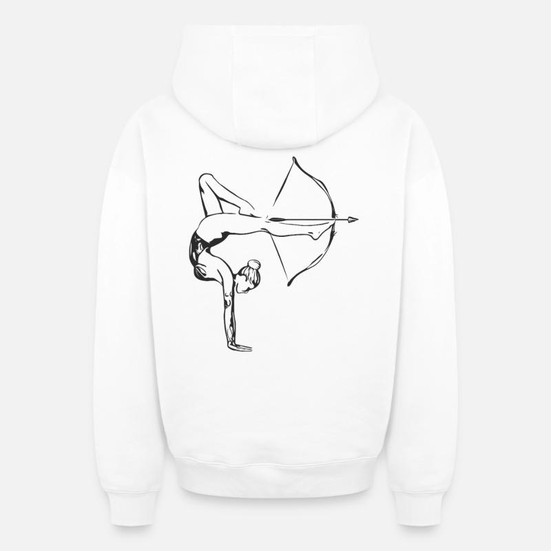 Objectif en équilibre - Sweat à capuche unisexe zippé oversize épais SPREAD - blanc