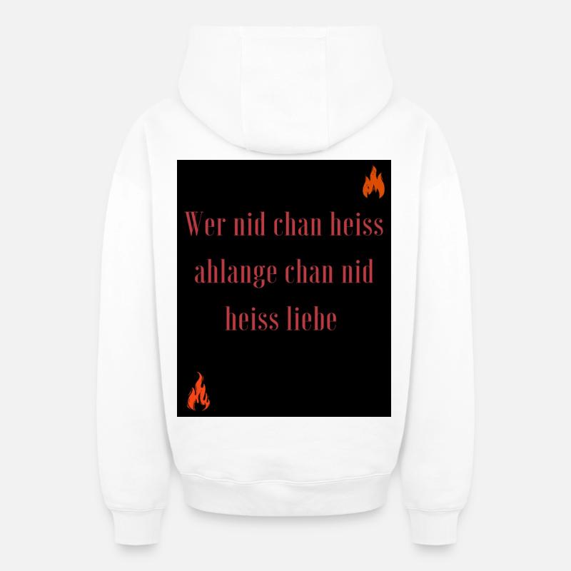 Du piment pour la vie - Sweat à capuche unisexe zippé oversize épais SPREAD - blanc