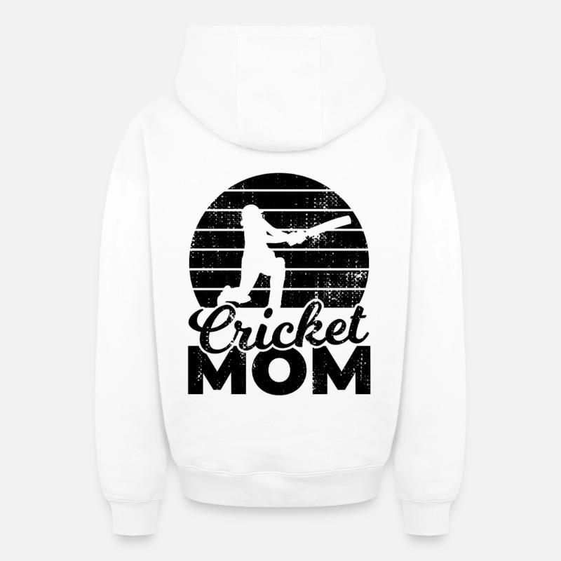 Mère de cricket - Sweat à capuche unisexe zippé oversize épais SPREAD - blanc