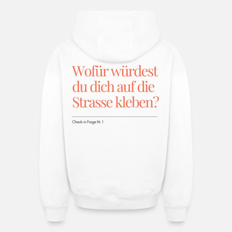 Question n° 1 - Sweat à capuche unisexe zippé oversize épais SPREAD - blanc
