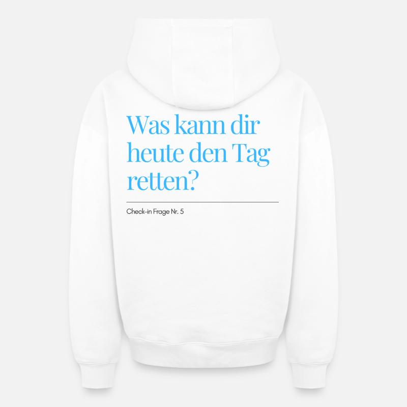 Question n° 5 - Sweat à capuche unisexe zippé oversize épais SPREAD - blanc