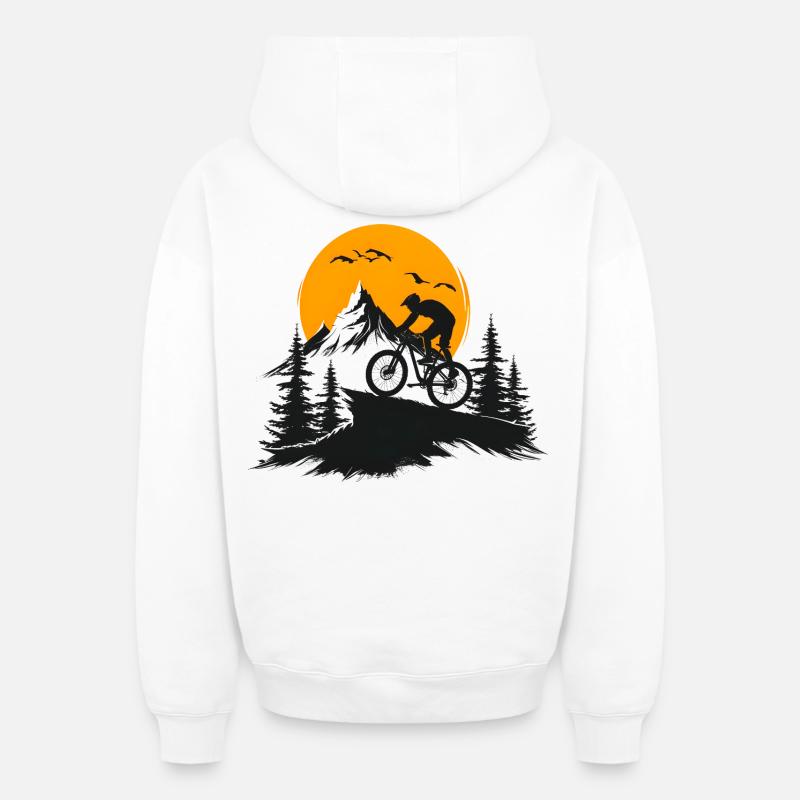 VTT - Sweat à capuche unisexe zippé oversize épais SPREAD - blanc