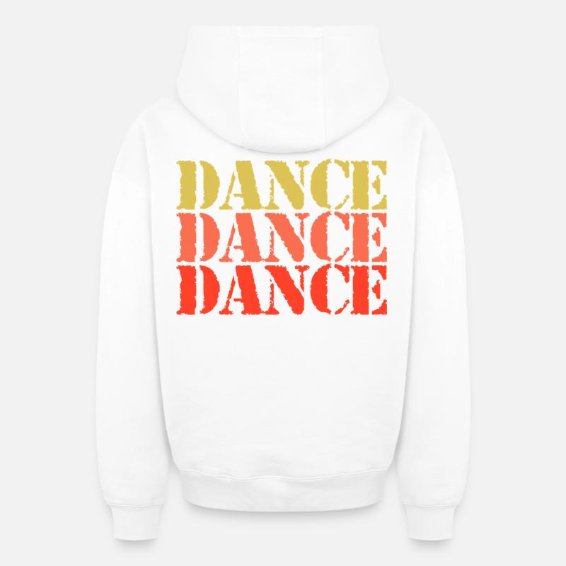 Danser - Sweat à capuche unisexe zippé oversize épais SPREAD - blanc