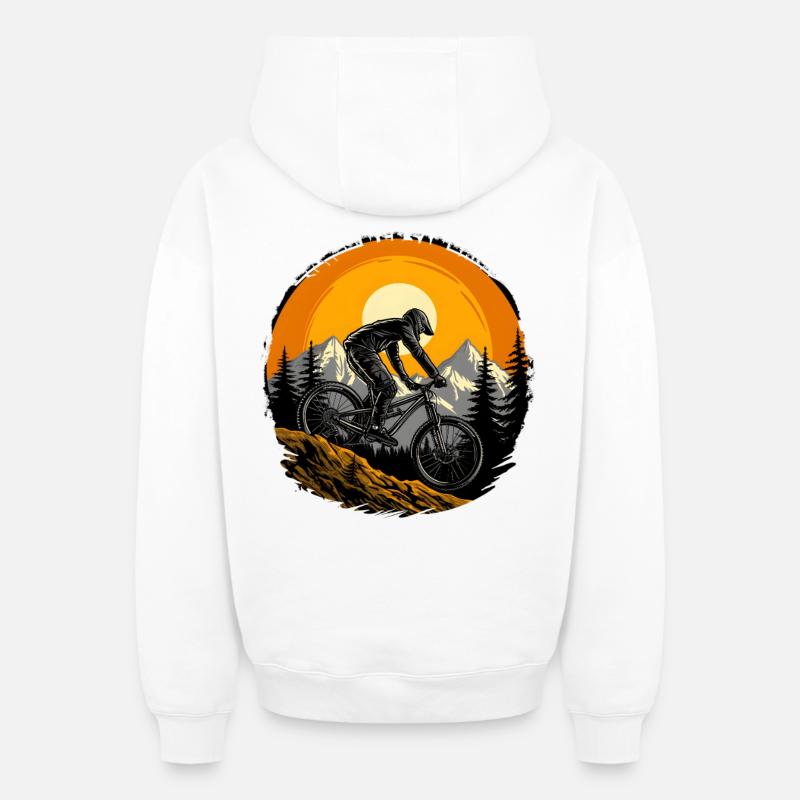 VTT - Sweat à capuche unisexe zippé oversize épais SPREAD - blanc