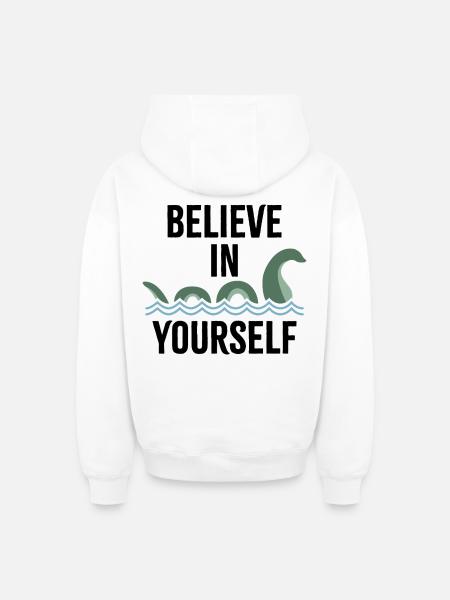 an sich selbst glauben - Oversized Heavyweight Unisex Zip Hoodie - Weiß