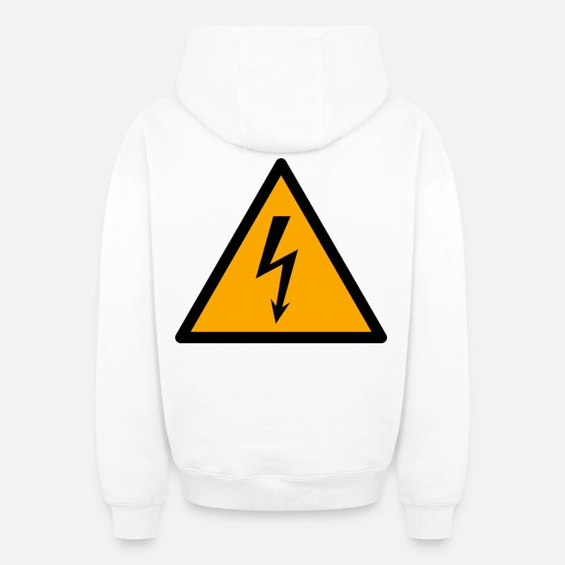 Sous tension - Sweat à capuche unisexe zippé oversize épais SPREAD - blanc
