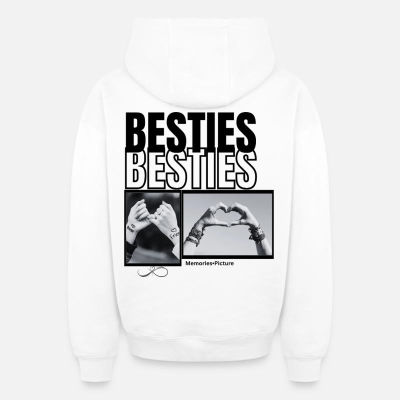 Bête - Sweat à capuche unisexe zippé oversize épais SPREAD - blanc