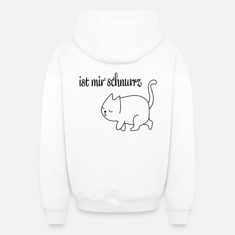 ronronnement - Sweat à capuche unisexe zippé oversize épais SPREAD - blanc
