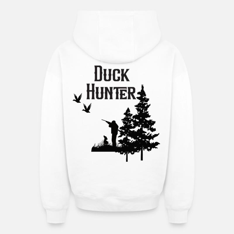 chasseur de canards - Sweat à capuche unisexe zippé oversize épais SPREAD - blanc