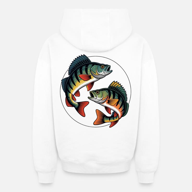 Deux perchoirs de saut - Sweat à capuche unisexe zippé oversize épais SPREAD - blanc
