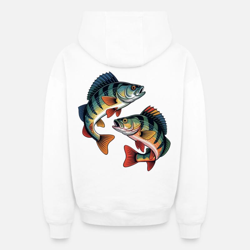 Deux perchoirs de saut - Sweat à capuche unisexe zippé oversize épais SPREAD - blanc