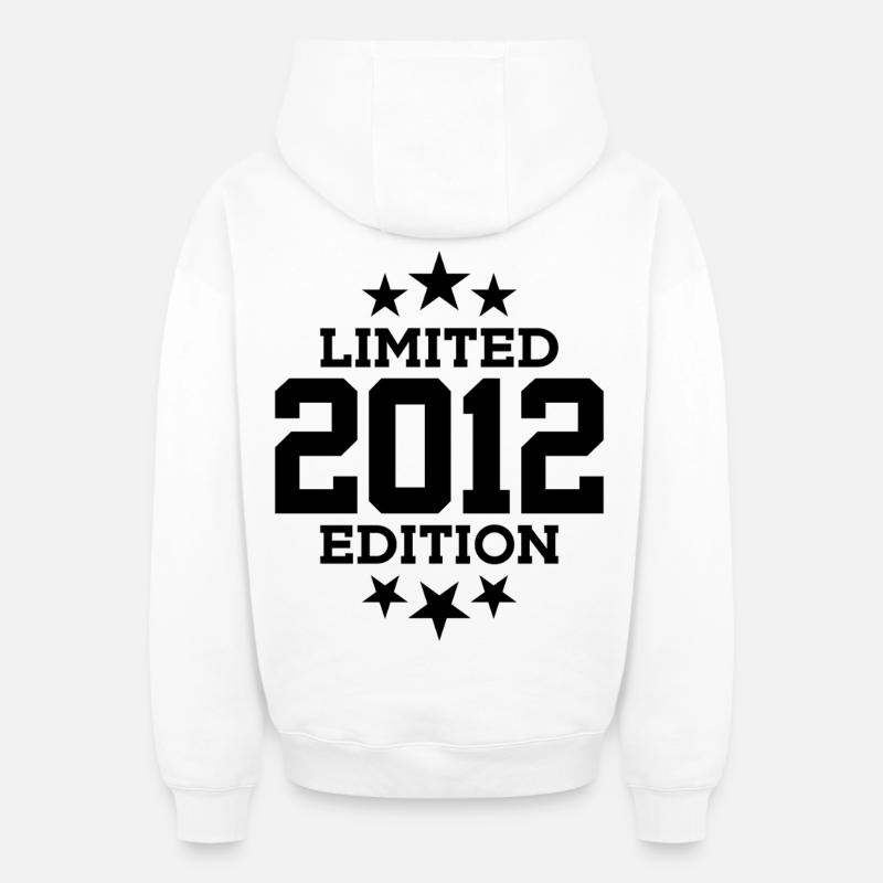 ÉDITION LIMITÉE 2012 14E ANNIVERSAIRE - Sweat à capuche unisexe zippé oversize épais SPREAD - blanc
