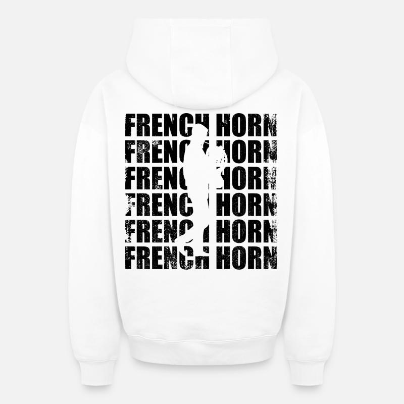 Clairon - Sweat à capuche unisexe zippé oversize épais SPREAD - blanc