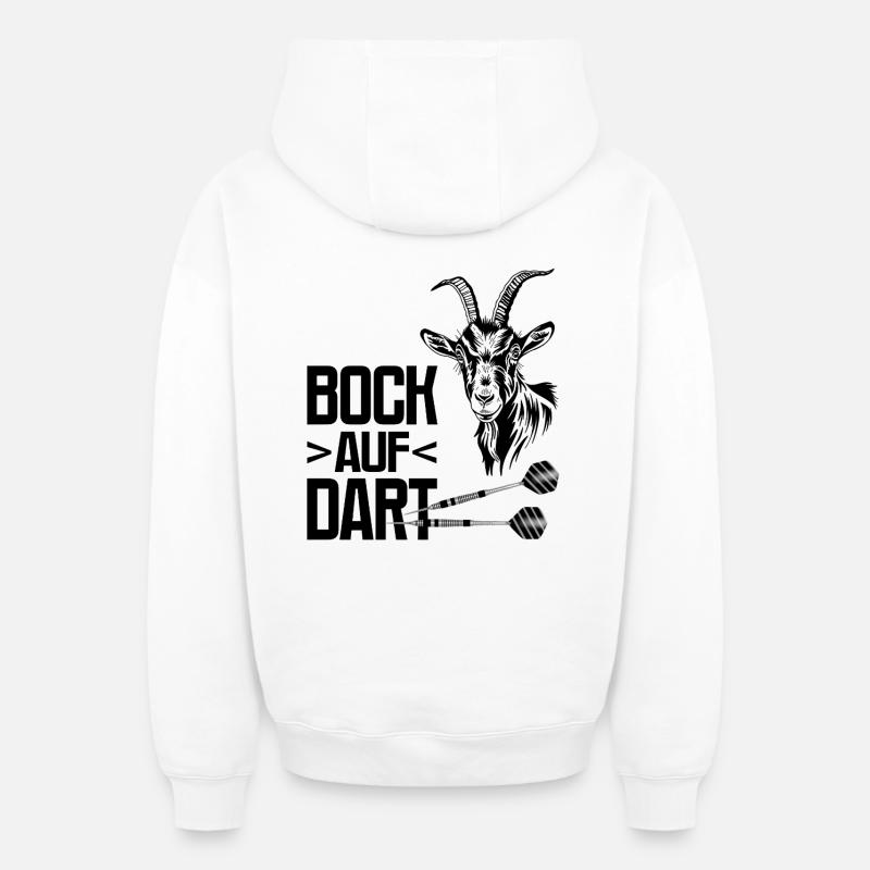 Bock_Auf_DART - Sweat à capuche unisexe zippé oversize épais SPREAD - blanc