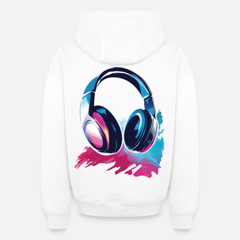 Casque casque - Sweat à capuche unisexe zippé oversize épais SPREAD - blanc