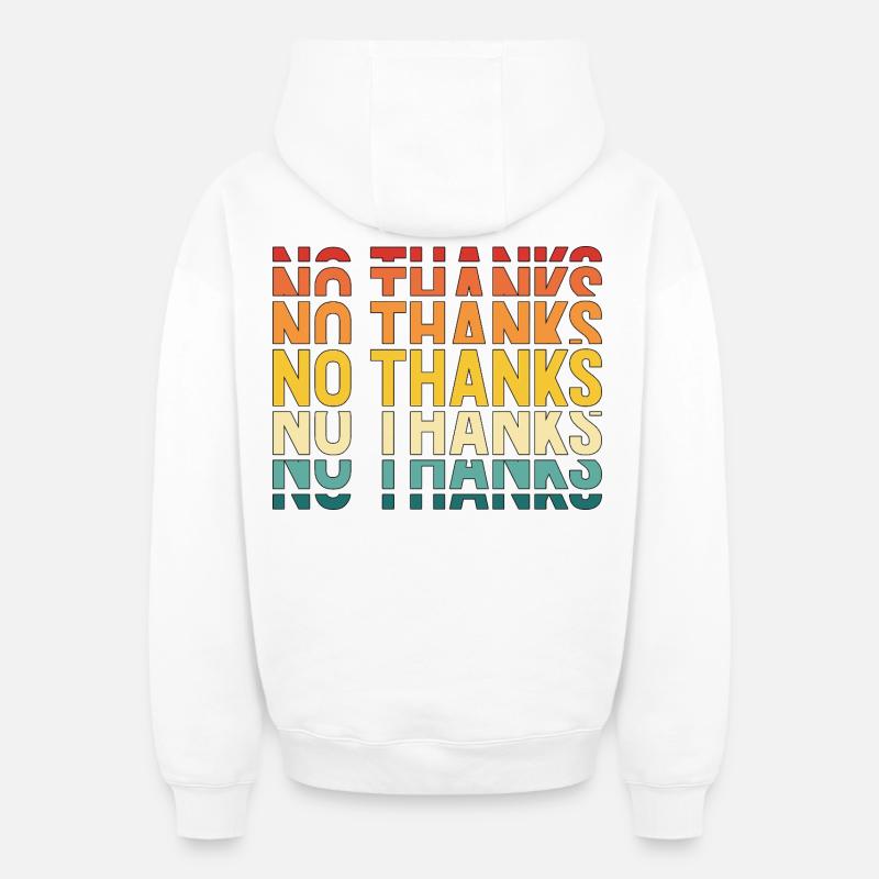 Non merci - Sweat à capuche unisexe zippé oversize épais SPREAD - blanc