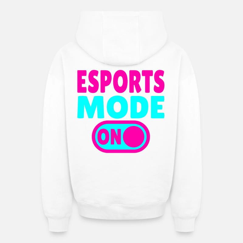 Mode esport ACTIVÉ – Gaming - Sweat à capuche unisexe zippé oversize épais SPREAD - blanc