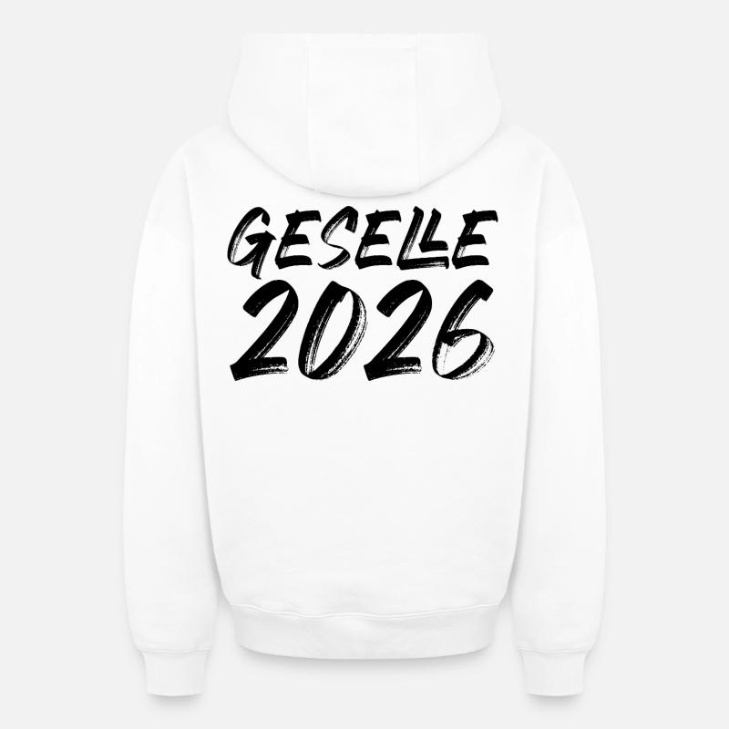 Compagnon 2026 - Sweat à capuche unisexe zippé oversize épais SPREAD - blanc