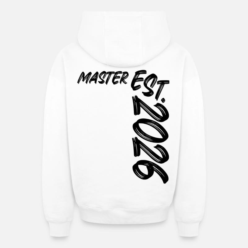 Fondation Maître 2026 - Sweat à capuche unisexe zippé oversize épais SPREAD - blanc