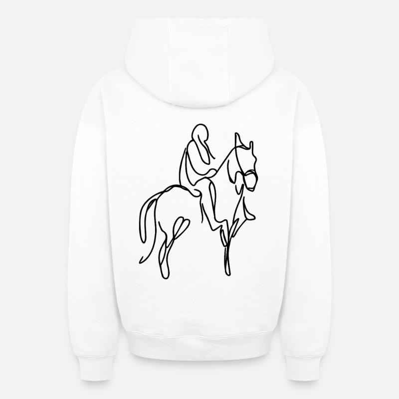 Dessin par onglet - Sweat à capuche unisexe zippé oversize épais SPREAD - blanc