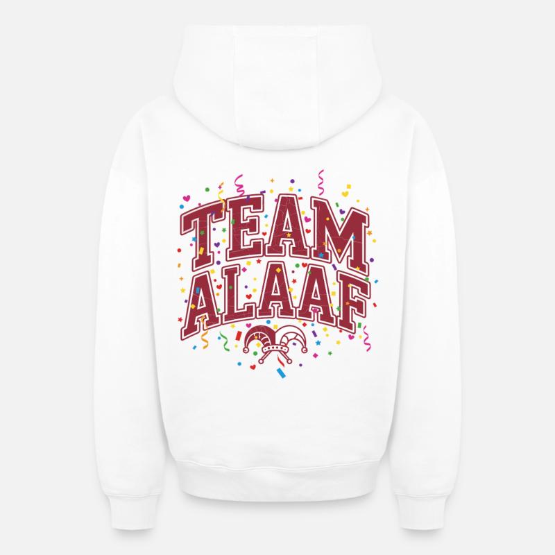 Équipe Alaaf Cologne - Sweat à capuche unisexe zippé oversize épais SPREAD - blanc